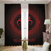 Muladhara Chakra Symbol Print Blackout Pencil Pleat Curtains