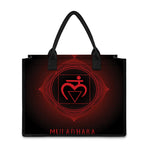 Muladhara Chakra Symbol Print Canvas Tote Bag