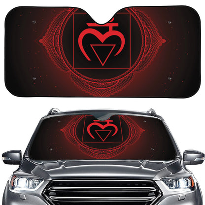 Muladhara Chakra Symbol Print Car Windshield Sun Shade