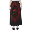 Muladhara Chakra Symbol Print Chiffon Maxi Skirt