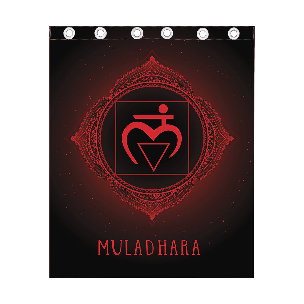 Muladhara Chakra Symbol Print Curtain