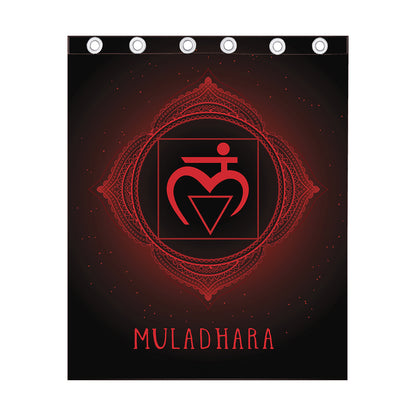 Muladhara Chakra Symbol Print Curtain