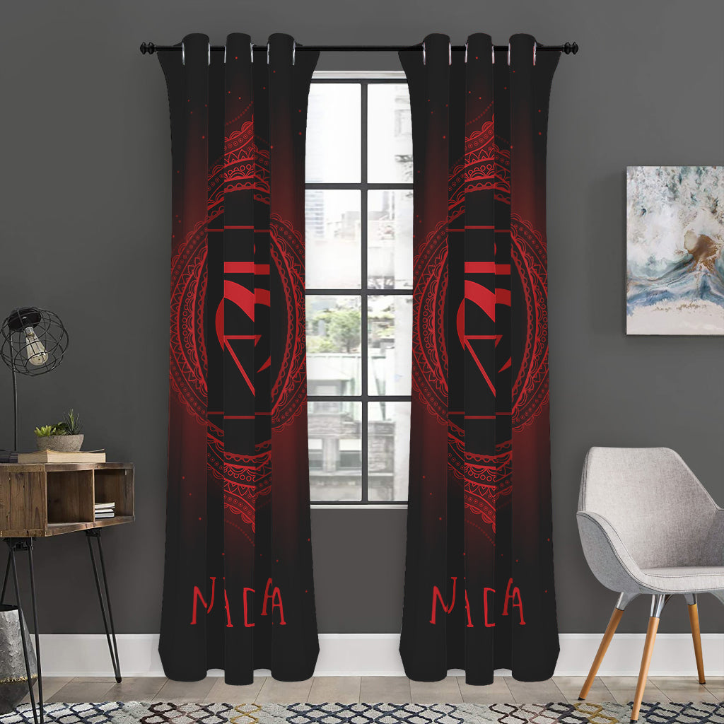 Muladhara Chakra Symbol Print Curtain