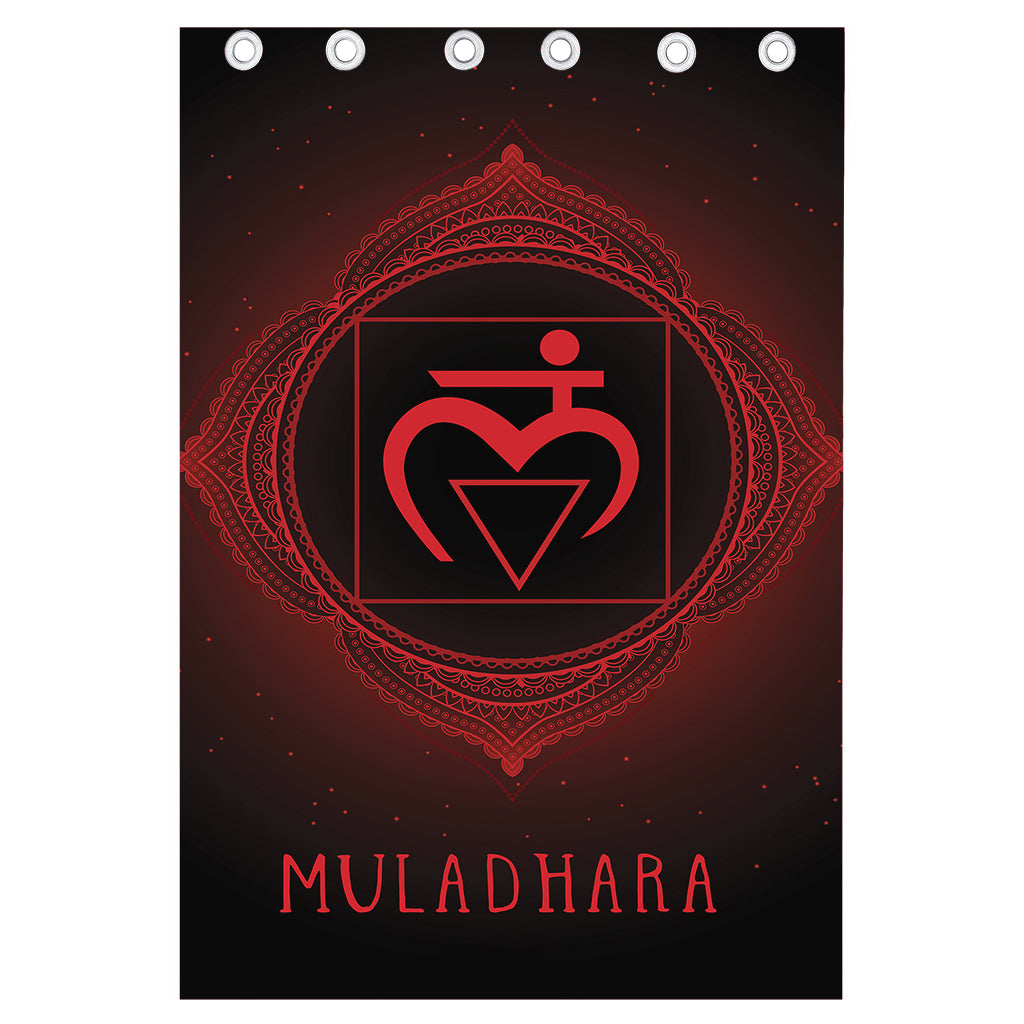 Muladhara Chakra Symbol Print Curtain