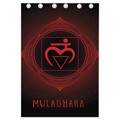 Muladhara Chakra Symbol Print Curtain