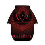 Muladhara Chakra Symbol Print Dog Zip Up Hoodie