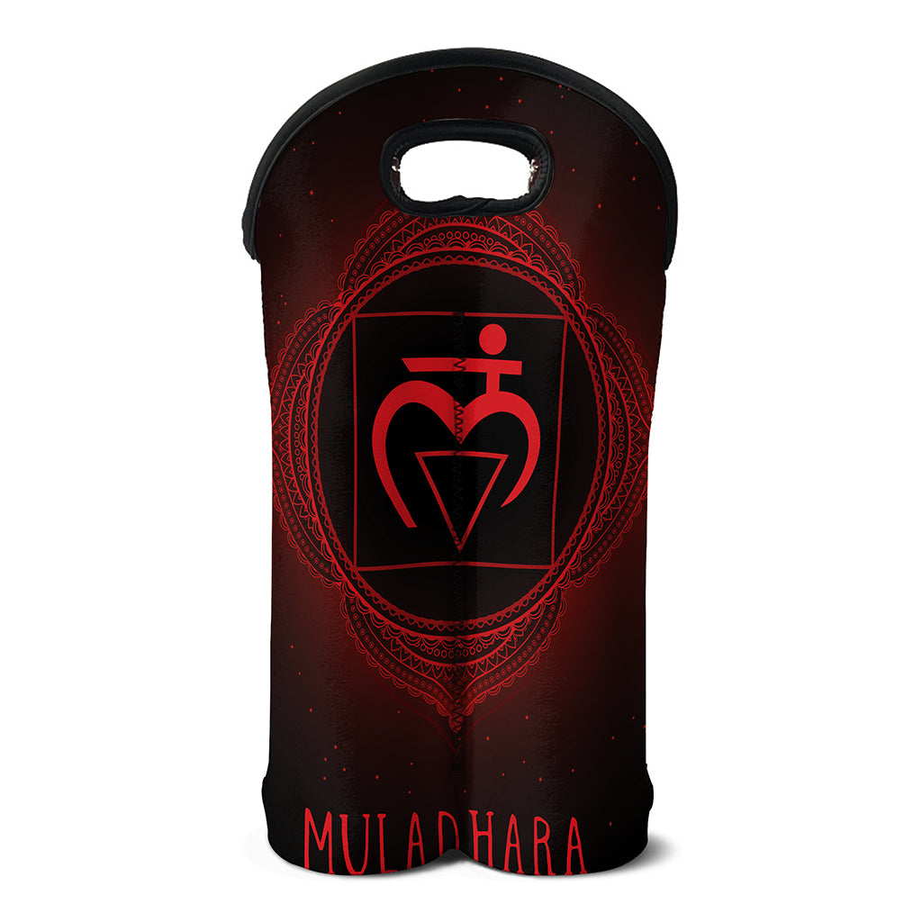 Muladhara Chakra Symbol Print Double Neoprene Wine Tote