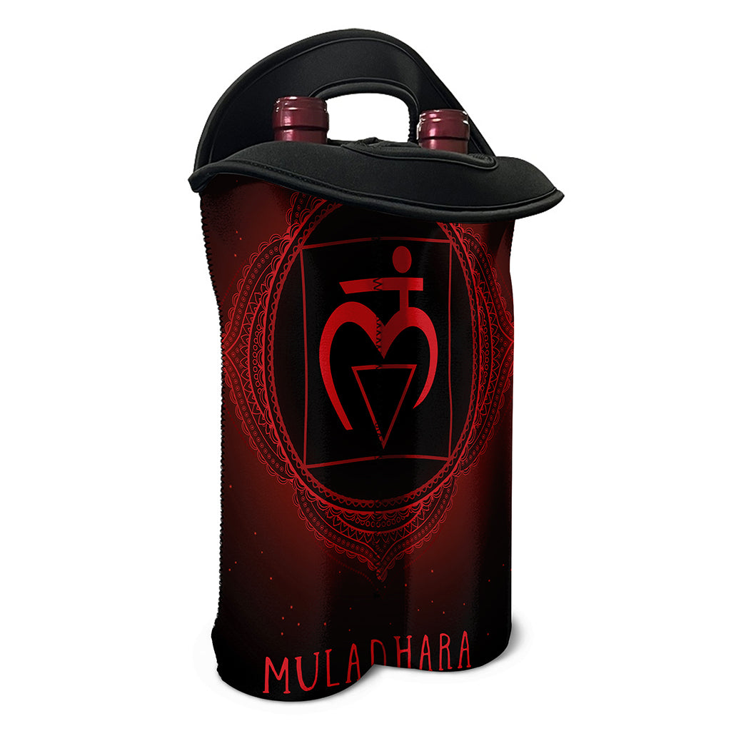 Muladhara Chakra Symbol Print Double Neoprene Wine Tote