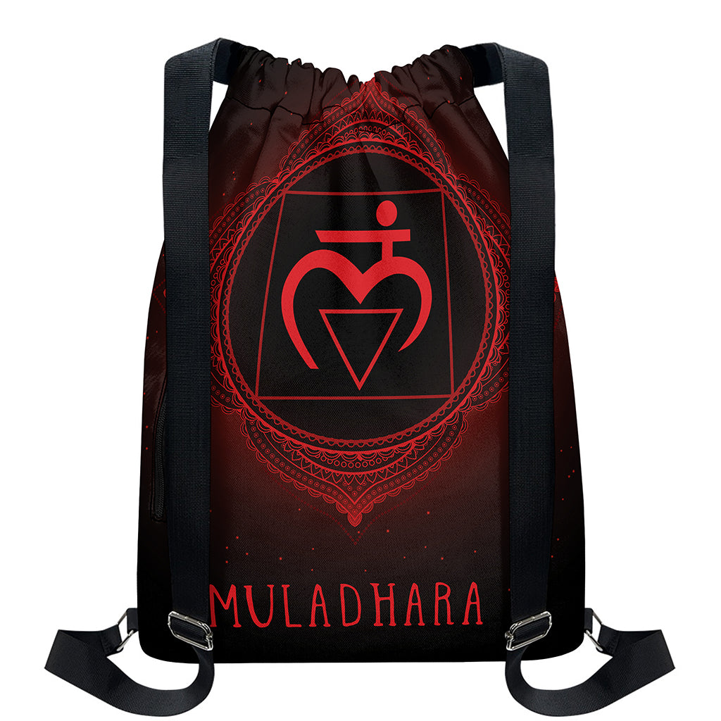 Muladhara Chakra Symbol Print Drawstring Backpack