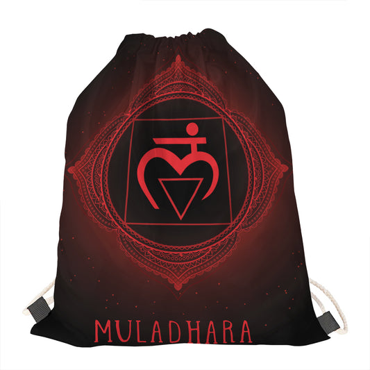 Muladhara Chakra Symbol Print Drawstring Bag