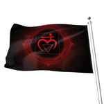 Muladhara Chakra Symbol Print Flag