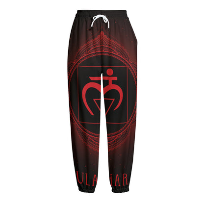 Muladhara Chakra Symbol Print Fleece Lined Knit Pants