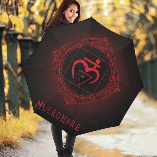 Muladhara Chakra Symbol Print Foldable Umbrella