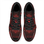 Muladhara Chakra Symbol Print High Top Leather Sneakers