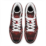 Muladhara Chakra Symbol Print High Top Leather Sneakers
