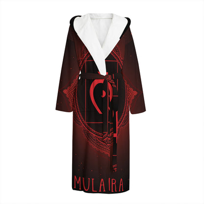 Muladhara Chakra Symbol Print Hooded Bathrobe