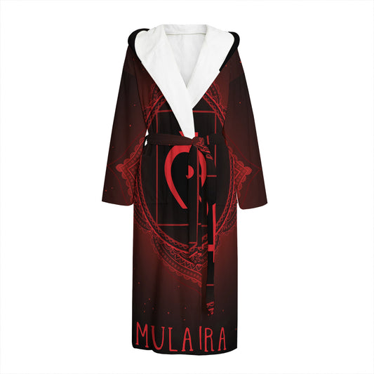 Muladhara Chakra Symbol Print Hooded Bathrobe