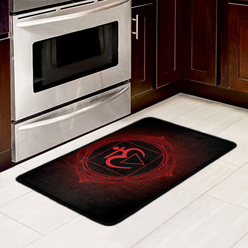 Muladhara Chakra Symbol Print Kitchen Mat