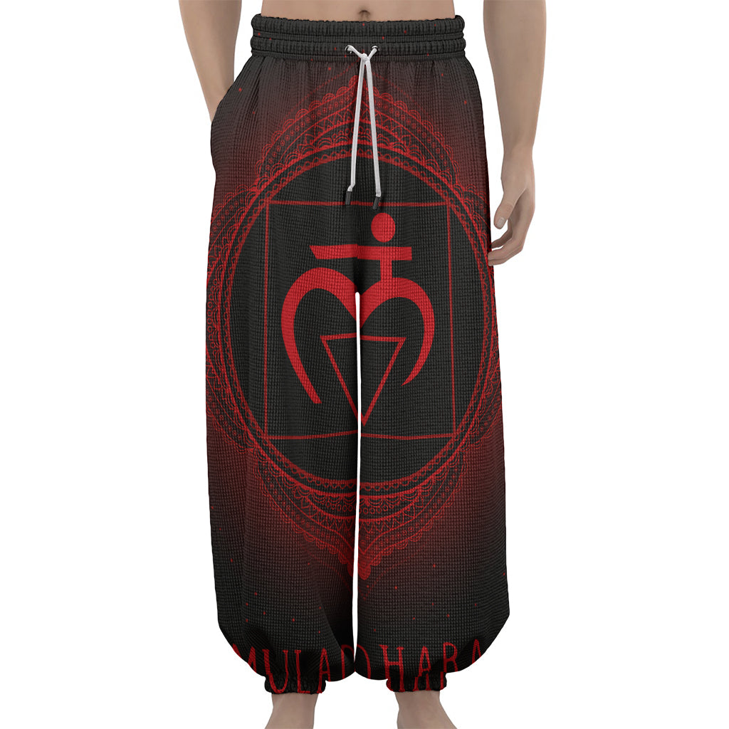Muladhara Chakra Symbol Print Lantern Pants