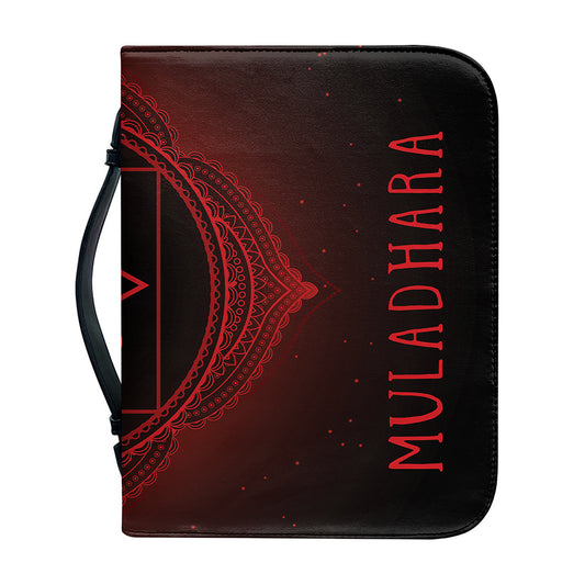Muladhara Chakra Symbol Print Leather Bible Cover