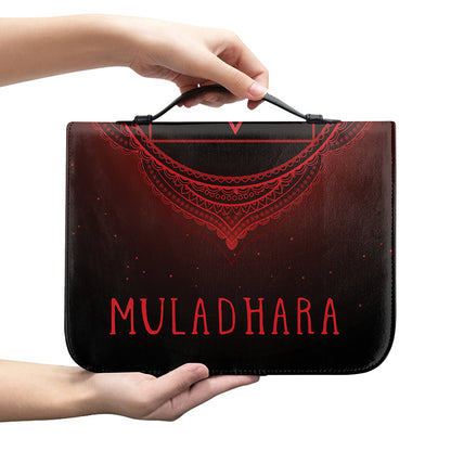 Muladhara Chakra Symbol Print Leather Bible Cover