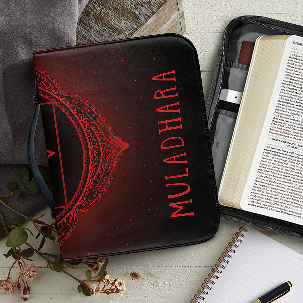 Muladhara Chakra Symbol Print Leather Bible Cover