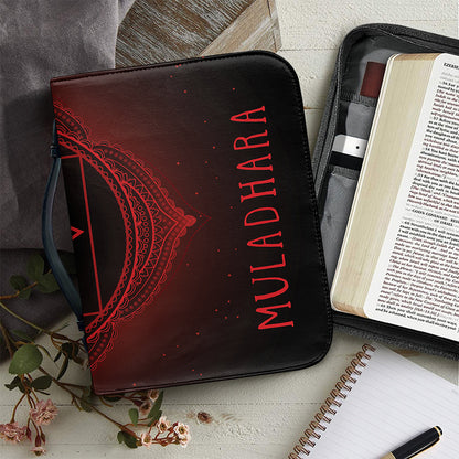 Muladhara Chakra Symbol Print Leather Bible Cover