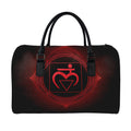 Muladhara Chakra Symbol Print Leather Duffel Bag