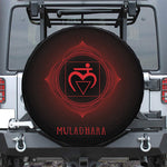 Muladhara Chakra Symbol Print Leather Spare Tire Cover