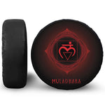 Muladhara Chakra Symbol Print Leather Spare Tire Cover