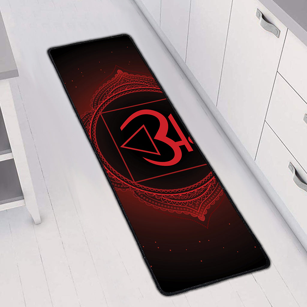 Muladhara Chakra Symbol Print Long Kitchen Mat