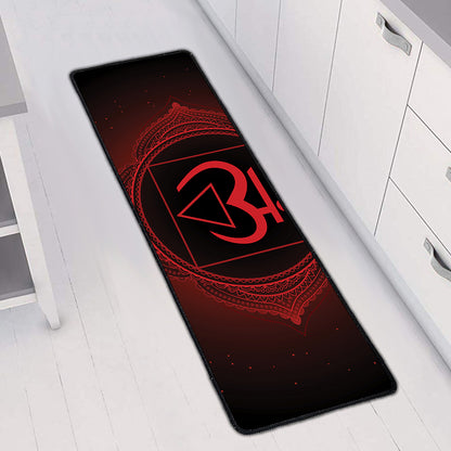 Muladhara Chakra Symbol Print Long Kitchen Mat