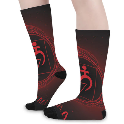 Muladhara Chakra Symbol Print Long Socks