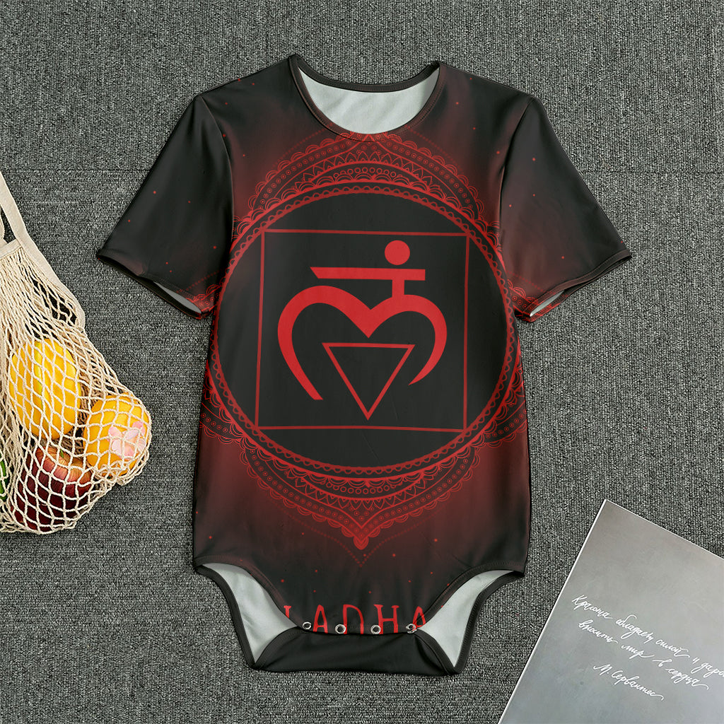 Muladhara Chakra Symbol Print Men's Bodysuit