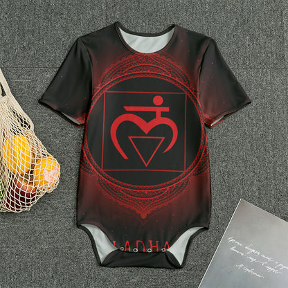Muladhara Chakra Symbol Print Men's Bodysuit