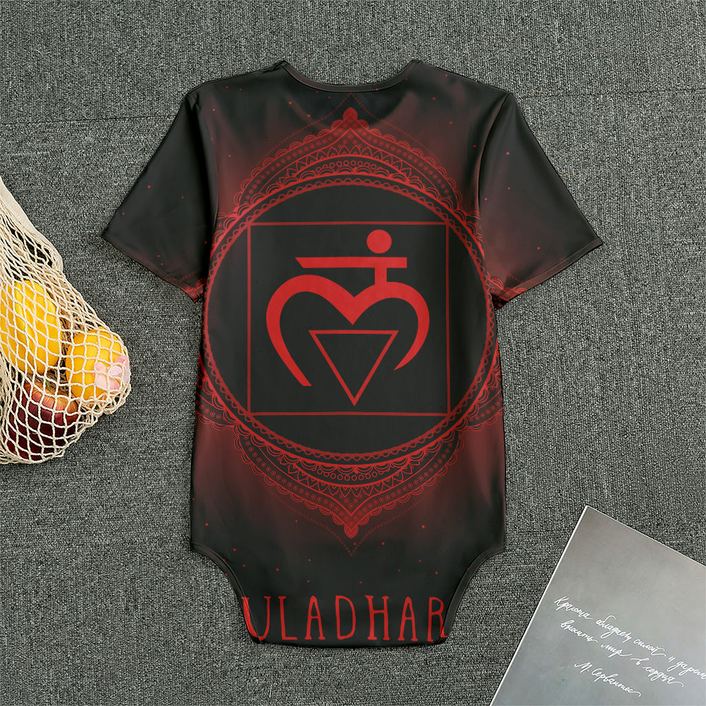 Muladhara Chakra Symbol Print Men's Bodysuit