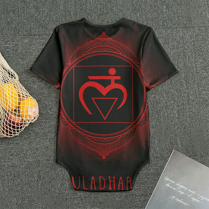 Muladhara Chakra Symbol Print Men's Bodysuit