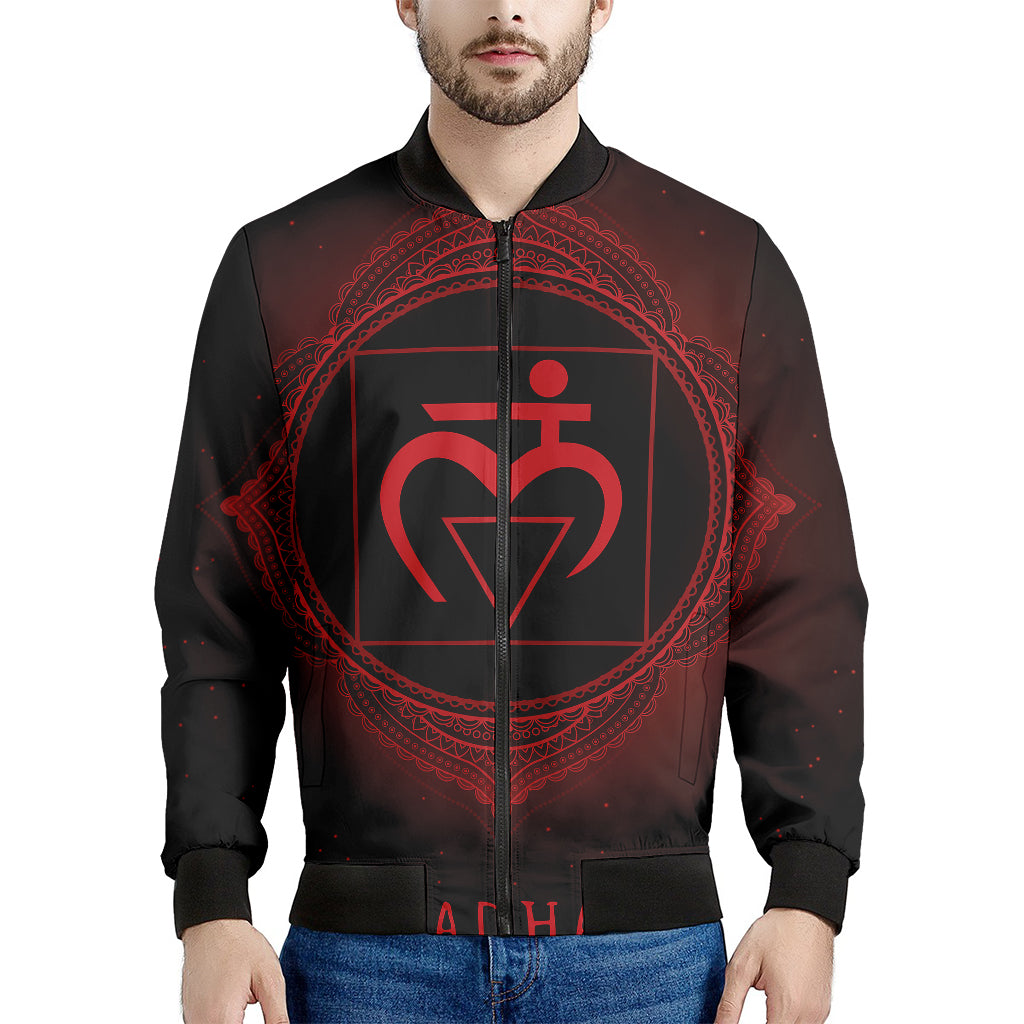 Muladhara Chakra Symbol Print Men's Bomber Jacket