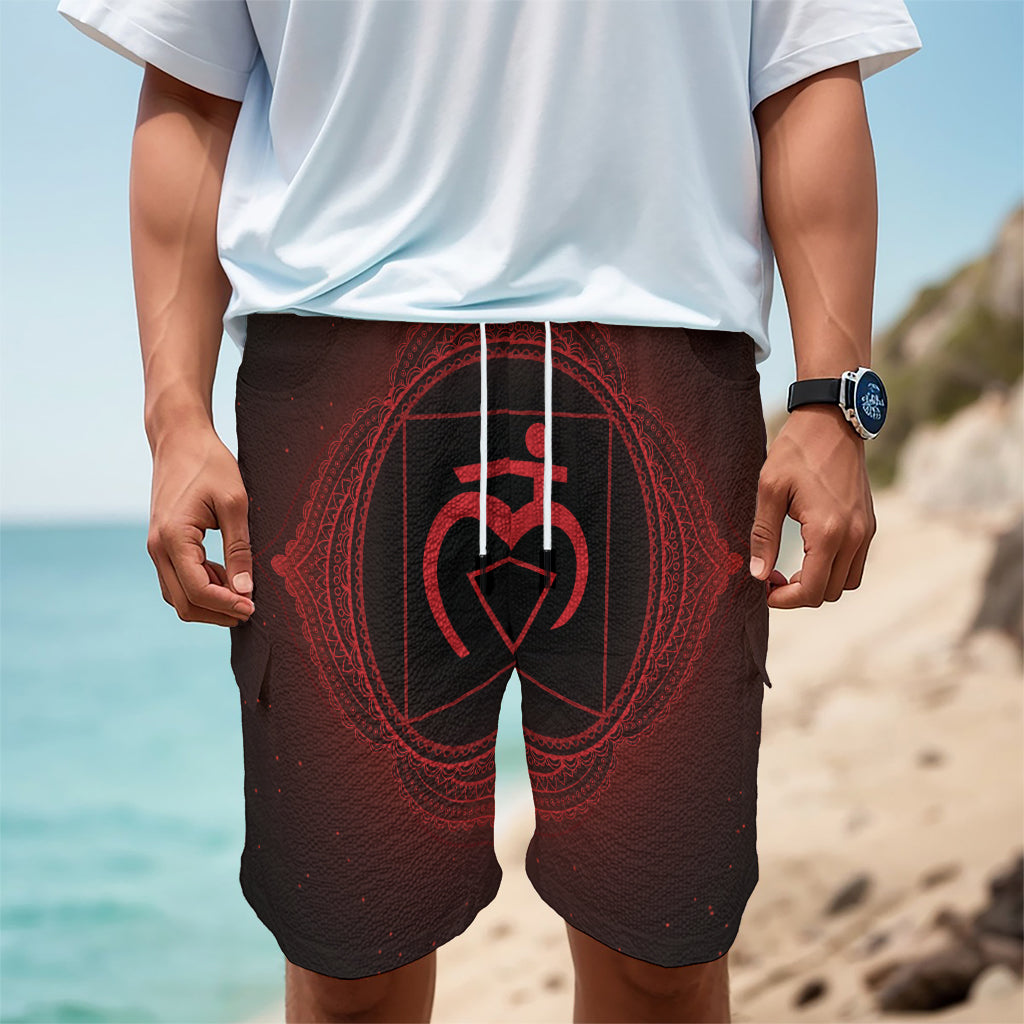 Muladhara Chakra Symbol Print Men's Cargo Shorts