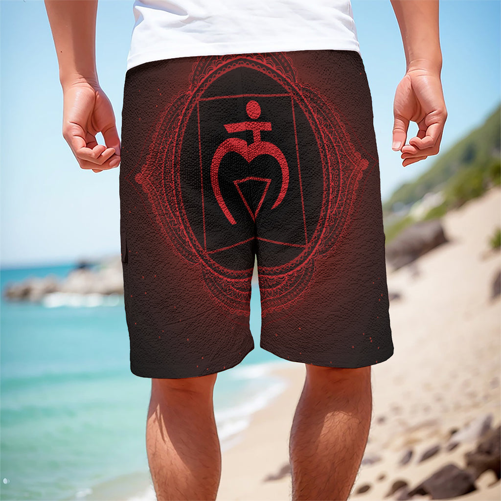 Muladhara Chakra Symbol Print Men's Cargo Shorts