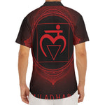 Muladhara Chakra Symbol Print Men's Deep V-Neck Shirt