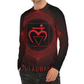 Muladhara Chakra Symbol Print Men's Long Sleeve Rash Guard