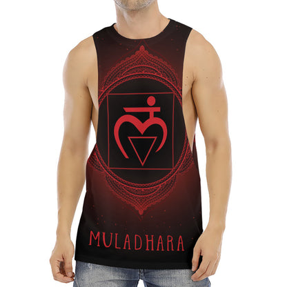 Muladhara Chakra Symbol Print Men's Muscle Tank Top