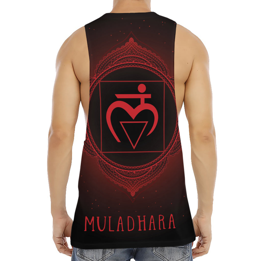 Muladhara Chakra Symbol Print Men's Muscle Tank Top