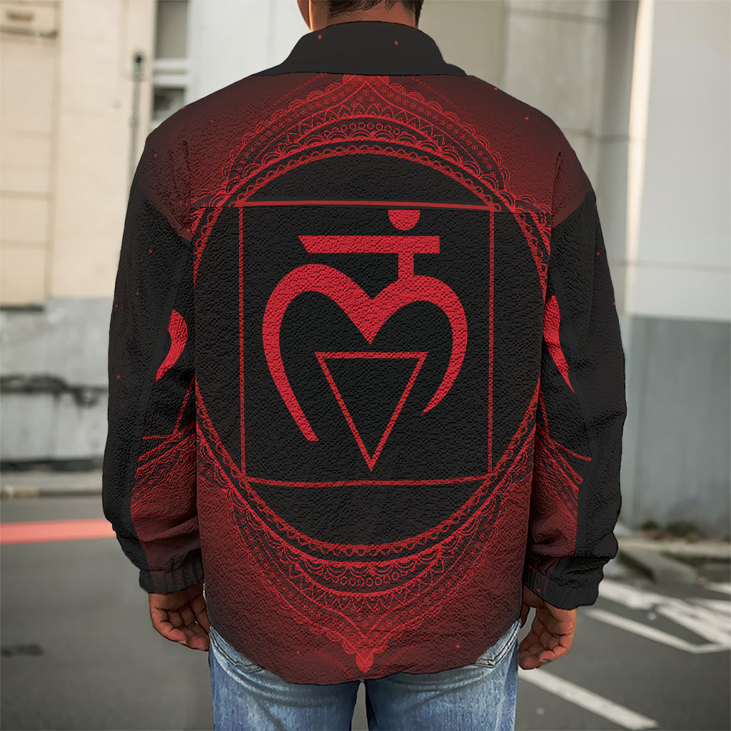 Muladhara Chakra Symbol Print Men's Shirt Jacket