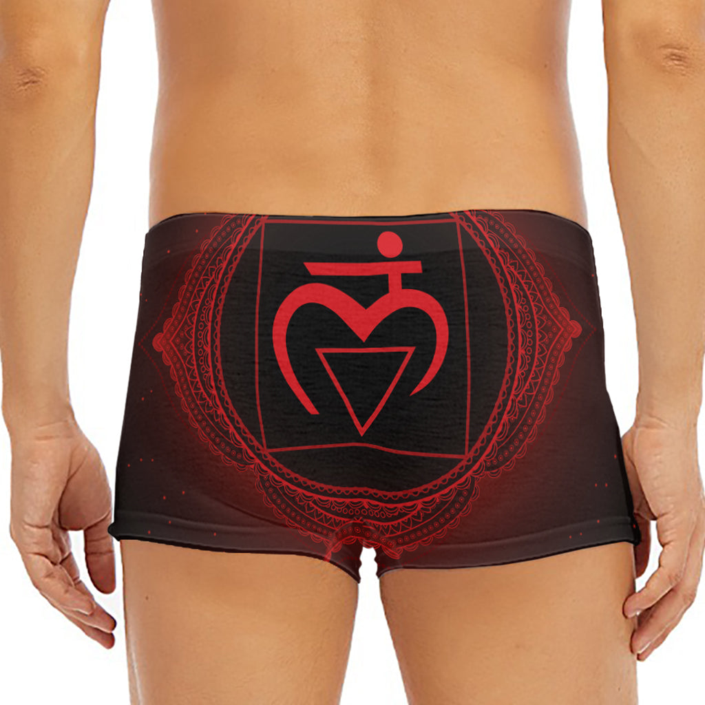 Muladhara Chakra Symbol Print Men's Short Boxer Briefs