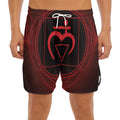 Muladhara Chakra Symbol Print Men's Split Running Shorts
