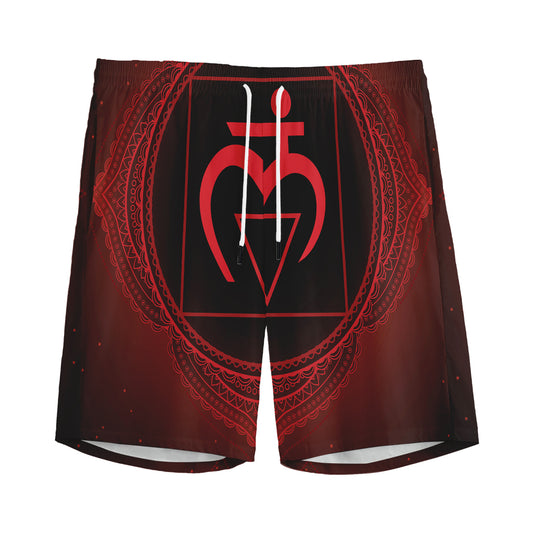 Muladhara Chakra Symbol Print Men's Sports Shorts