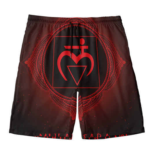 Muladhara Chakra Symbol Print Men's Swim Trunks