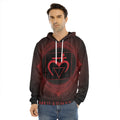 Muladhara Chakra Symbol Print Men's Velvet Pullover Hoodie